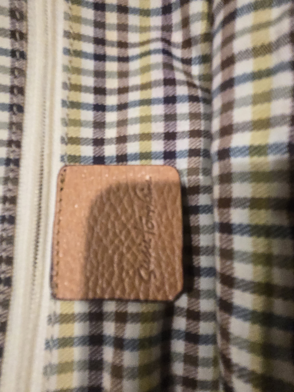 Susie Tompkins Large Pebbled Leather Tote in Tan - Picture 5 of 9